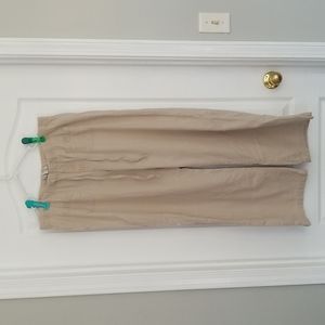 Beige wide leg linen pants size large